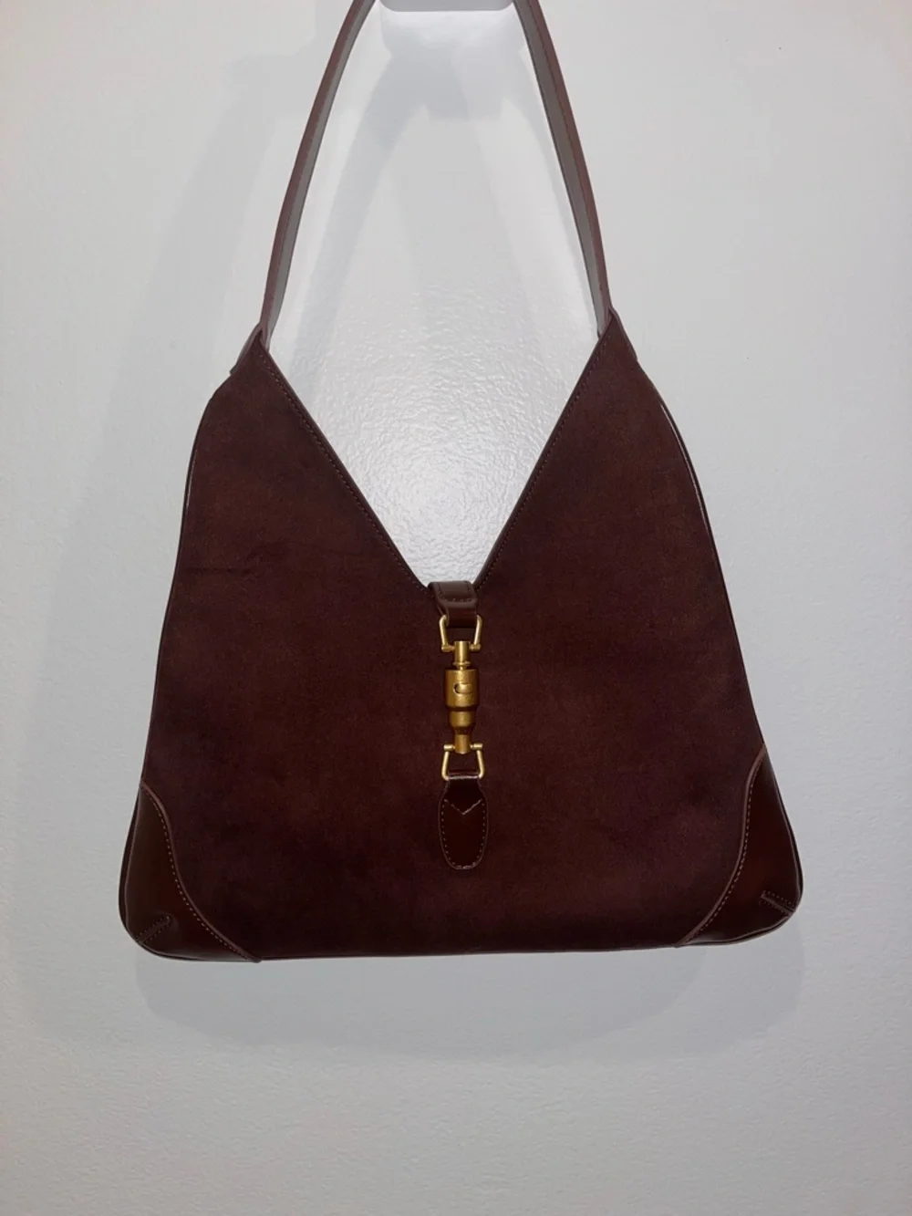 Brown Suede Shoulder Bag - Picture 7 of 12